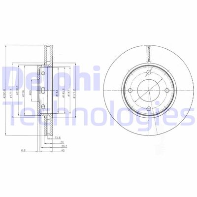 BG4127 DELPHI Тормозной диск