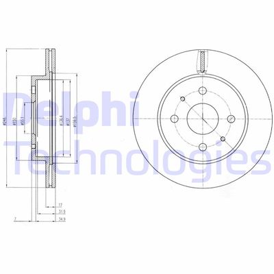 BG4128 DELPHI Тормозной диск