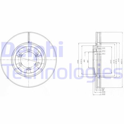 BG4133 DELPHI Тормозной диск