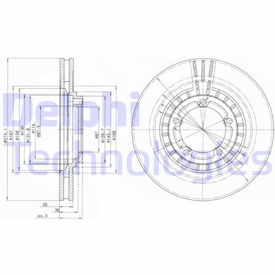 BG4134 DELPHI Тормозной диск