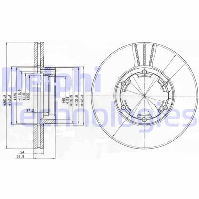 BG4140 DELPHI Тормозной диск