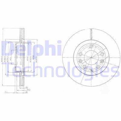 BG4141 DELPHI Тормозной диск