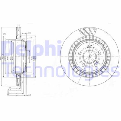 BG4144 DELPHI Тормозной диск