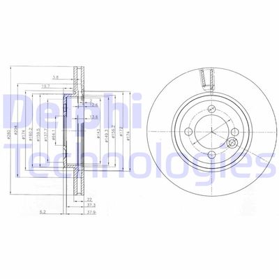 BG4146C DELPHI Тормозной диск