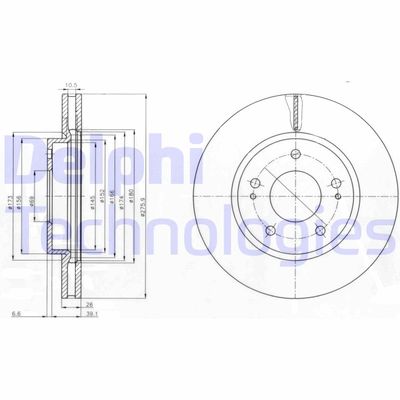 BG4147 DELPHI Тормозной диск