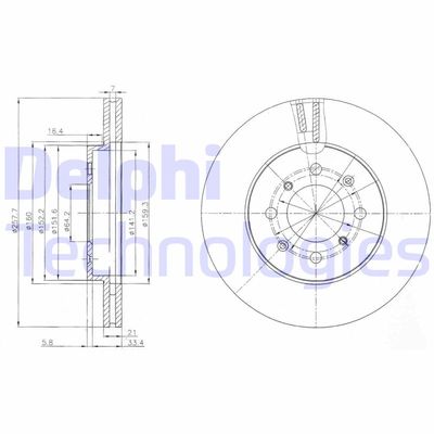 BG4148C DELPHI Тормозной диск