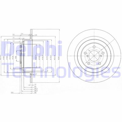 BG4154 DELPHI Тормозной диск