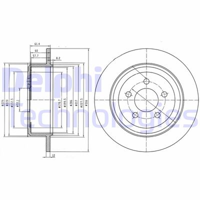 BG4159 DELPHI Тормозной диск