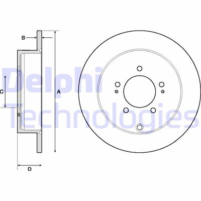 BG4161 DELPHI Тормозной диск