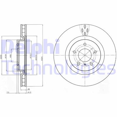 BG4162C DELPHI Тормозной диск