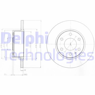 BG4164 DELPHI Тормозной диск