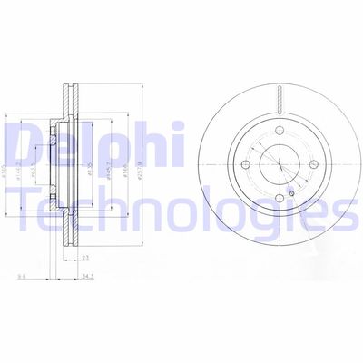 BG4170 DELPHI Тормозной диск