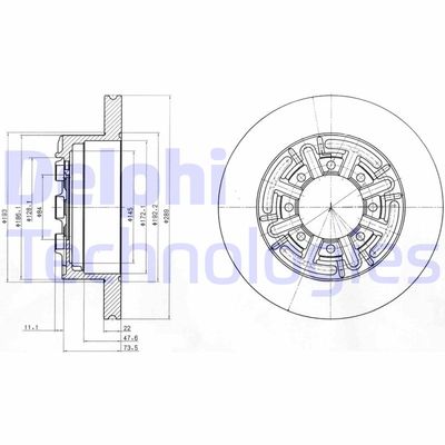 BG4171 DELPHI Тормозной диск