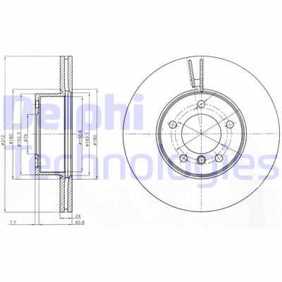 BG4172 DELPHI Тормозной диск