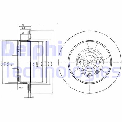 BG4178 DELPHI Тормозной диск