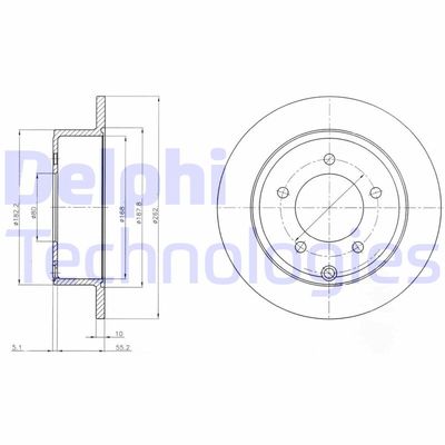 BG4179 DELPHI Тормозной диск