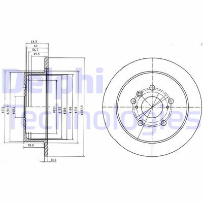 BG4180 DELPHI Тормозной диск