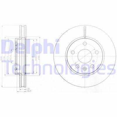 BG4187C DELPHI Тормозной диск