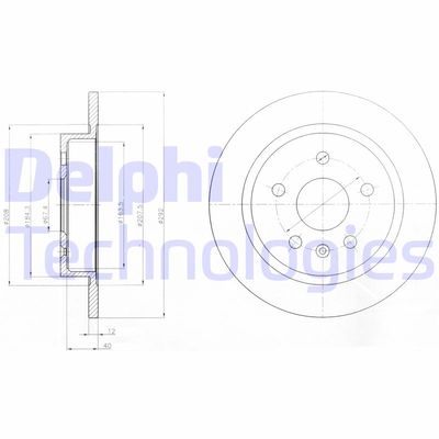 BG4188 DELPHI Тормозной диск