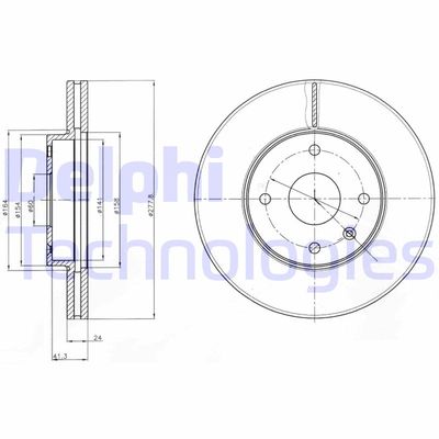 BG4193 DELPHI Тормозной диск