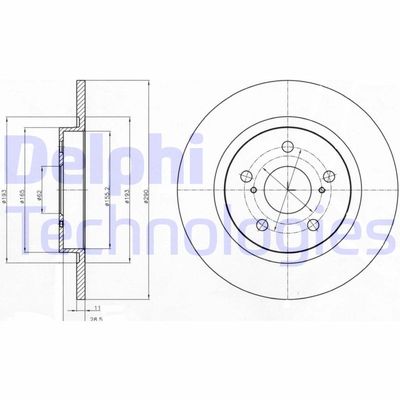 BG4200C DELPHI Тормозной диск