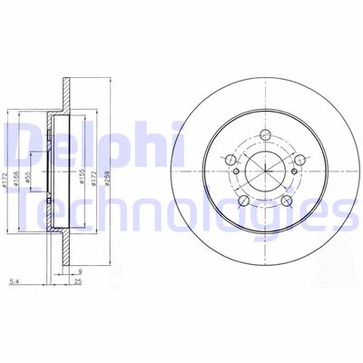 BG4201 DELPHI Тормозной диск