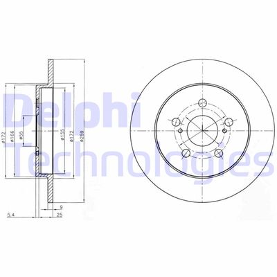 BG4201C DELPHI Тормозной диск