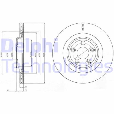 BG4202 DELPHI Тормозной диск