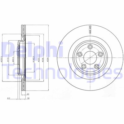 BG4202C DELPHI Тормозной диск