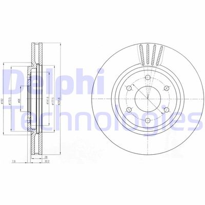 BG4205 DELPHI Тормозной диск