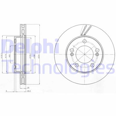 BG4206 DELPHI Тормозной диск