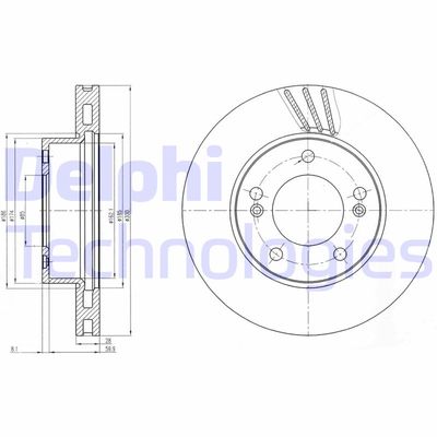 BG4207 DELPHI Тормозной диск