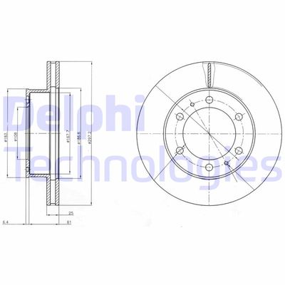 BG4211 DELPHI Тормозной диск