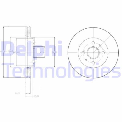 BG4213 DELPHI Тормозной диск