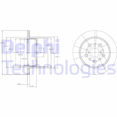 BG4216 DELPHI Тормозной диск