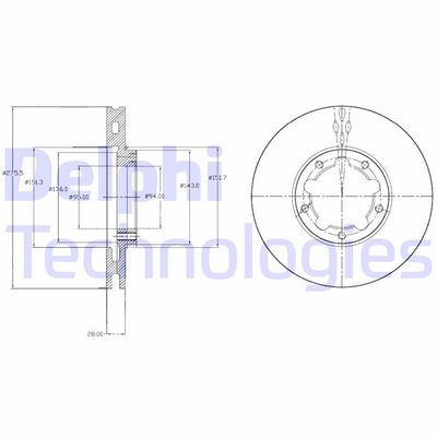 BG4217 DELPHI Тормозной диск