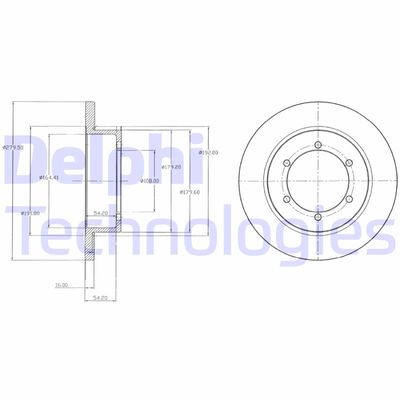 BG4218 DELPHI Тормозной диск