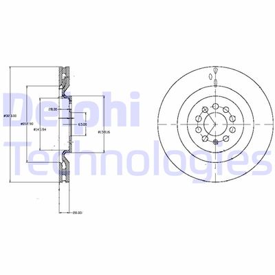 BG4219 DELPHI Тормозной диск