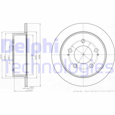 BG4220 DELPHI Тормозной диск