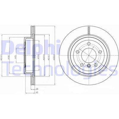 BG4223 DELPHI Тормозной диск