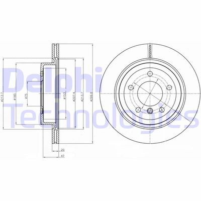 BG4223C DELPHI Тормозной диск