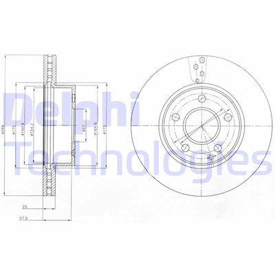 BG4227 DELPHI Тормозной диск