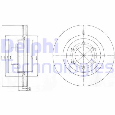 BG4228 DELPHI Тормозной диск