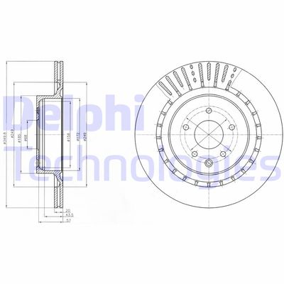 BG4230 DELPHI Тормозной диск