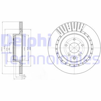 BG4230C DELPHI Тормозной диск