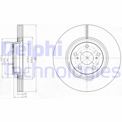 BG4235 DELPHI Тормозной диск