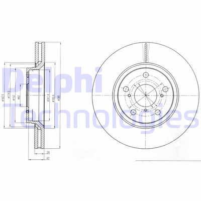 BG4236C DELPHI Тормозной диск