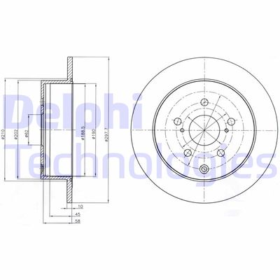 BG4237 DELPHI Тормозной диск