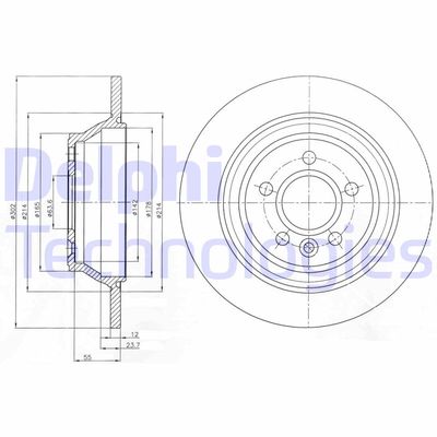 BG4238 DELPHI Тормозной диск