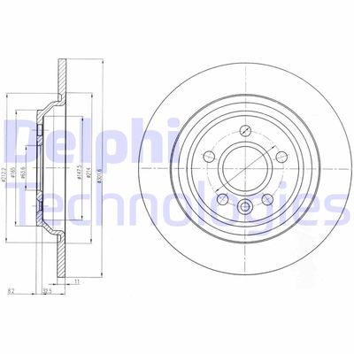 BG4239 DELPHI Тормозной диск